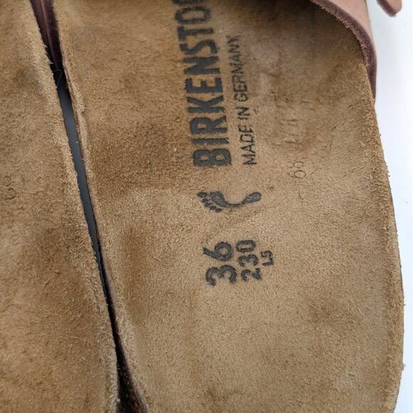 Birkenstock Madrid Big Buckle Nubuck Leather Sandals Women's Old Rose US5 EU36 - Picture 7 of 13